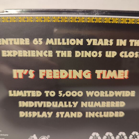 Jurassic Park T-Rex Feeding Show Ticket Vehicle ID Card & Mosquito In Amber Set - Picture 3 of 14